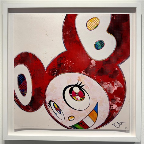 Artwork by Takashi Murakami, And Then × 6 (Vermilion: The Superflat Method), Made of Offset lithograph with silver 