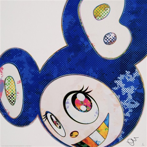Artwork by Takashi Murakami, And Then (A Deep Ocean of Ultramarine), Made of 4c offset print + silver 