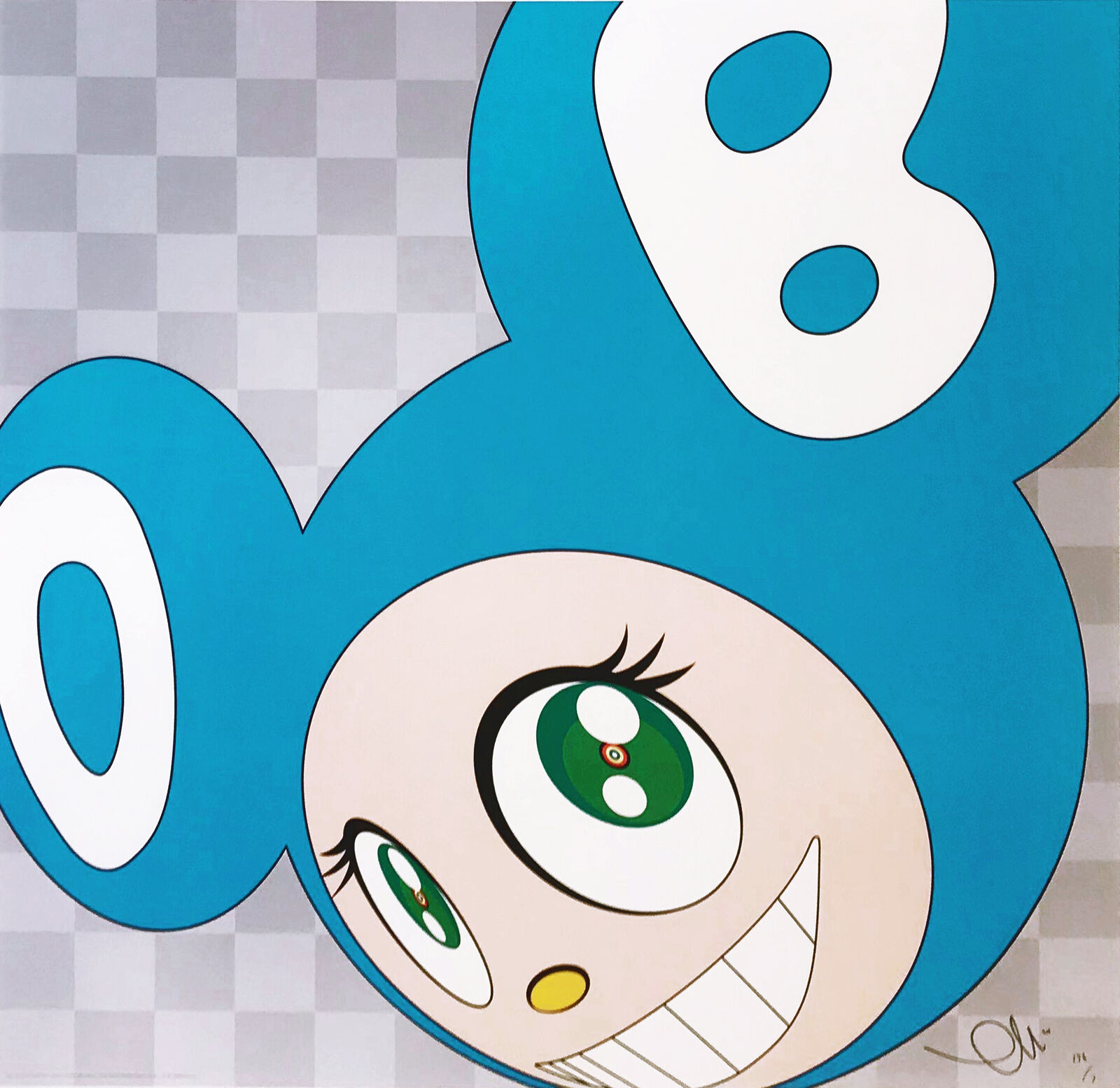 Artwork by Takashi Murakami, And Then. . . (Aqua Blue), hand signed lithograph, Made of Offset Lithograph 