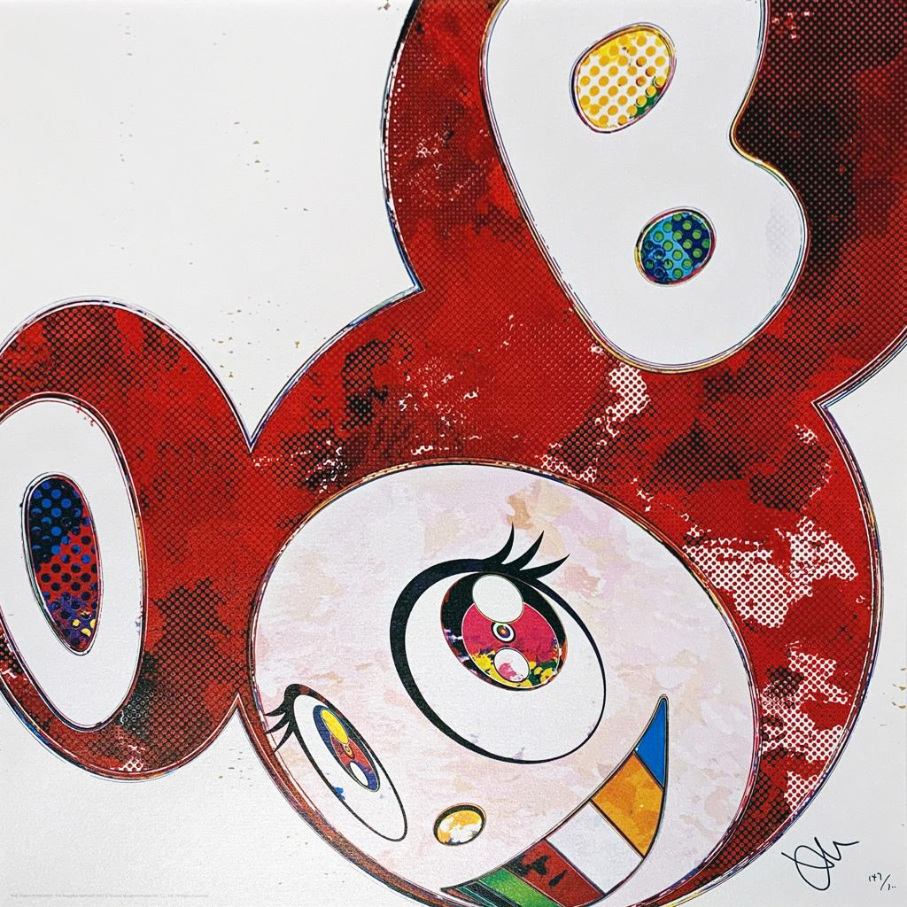 Artwork by Takashi Murakami, And Then x 6 (Vermillion: The Superflat Method), Made of Lithograph 