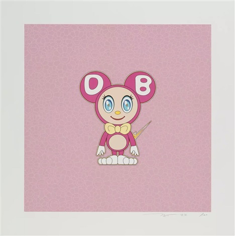 Artwork by Takashi Murakami, DOB 2020 PINK, Made of Lithograph 