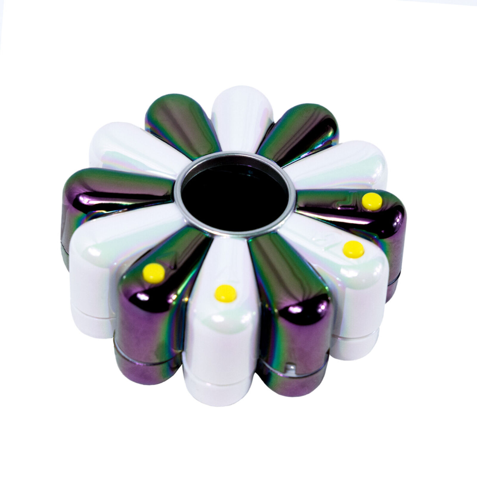 Artwork by Takashi Murakami, Flower Go Walk Color (Aurora: Black x White), Made of ABS, Polycarbonate, Metal 