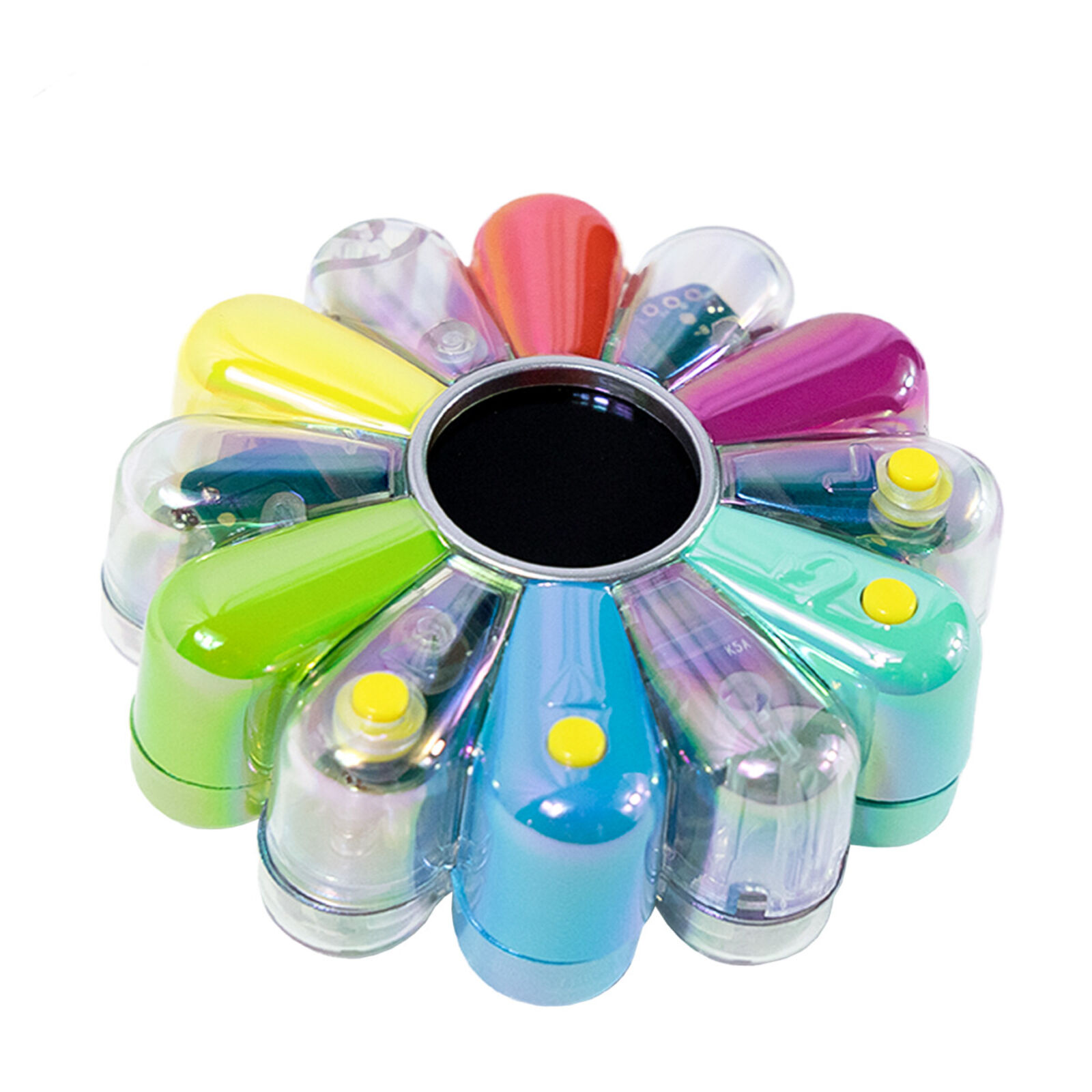 Artwork by Takashi Murakami, Flower Go Walk Color (Aurora: Multi x White), Made of ABS, Polycarbonate, Metal 