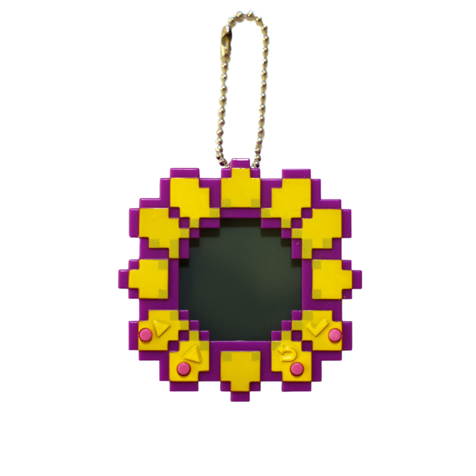 A purple and yellow flower with a smiley face on it.