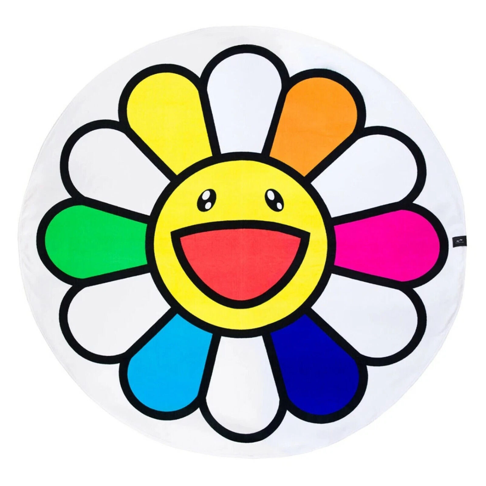 Artwork by Takashi Murakami, Flower Towel (White), Made of Digital print on brushed cotton towel 