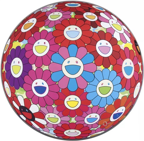 Takashi Murakami | Flowerball (3D) - Blue, Red (2013) | MutualArt