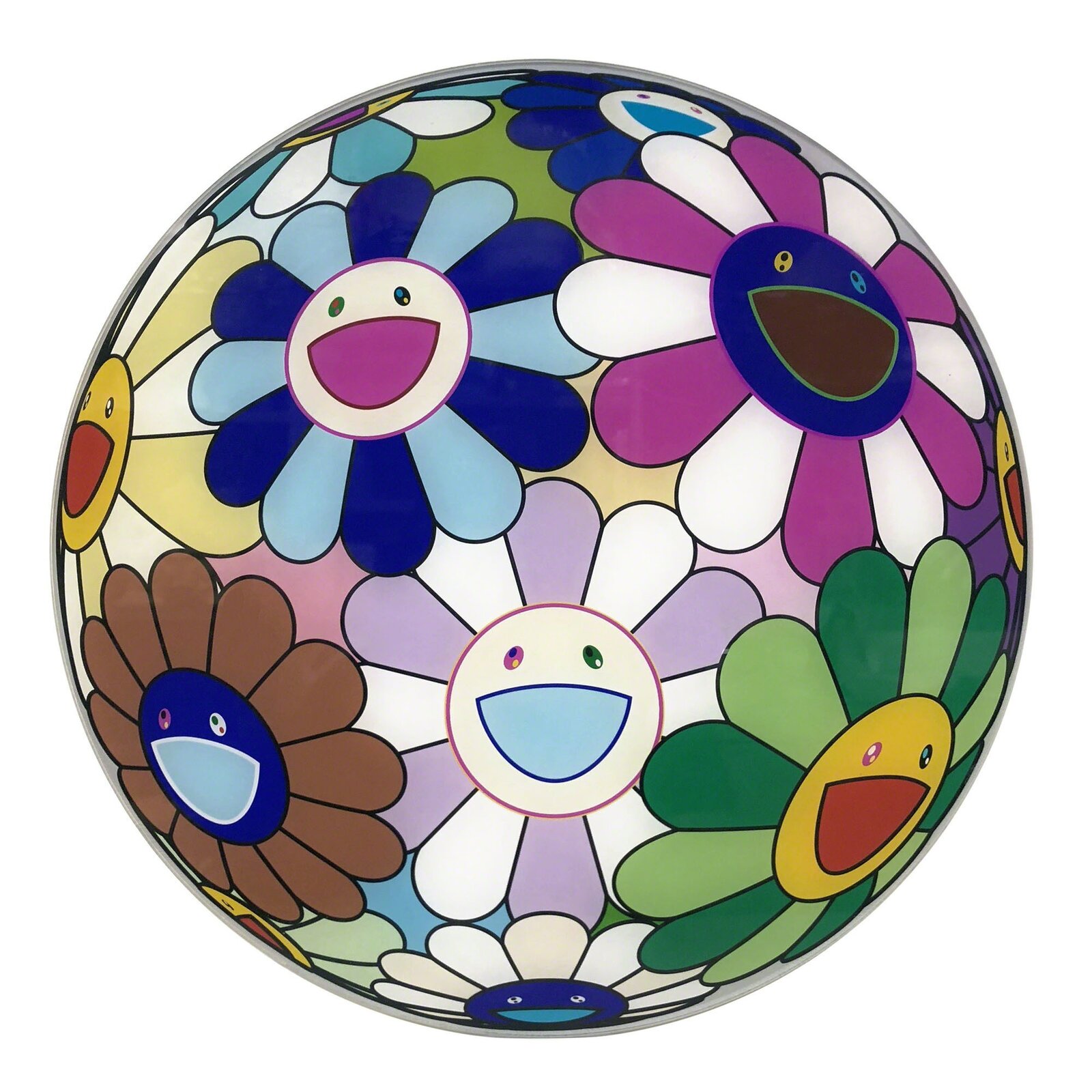 Takashi Murakami | Flowerball Disc With Original Drawing (2007) | MutualArt