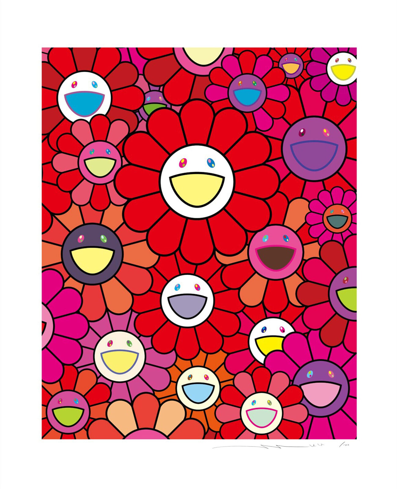 Flowers and Prosperity Bloody Red by Takashi Murakami, 2025