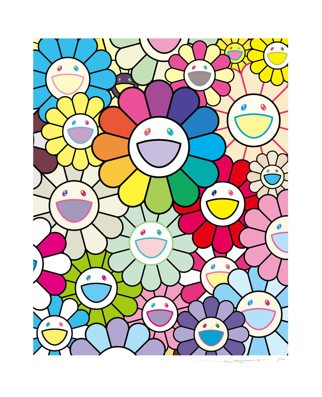 Flowers and Prosperity Multicolor by Takashi Murakami, 2025