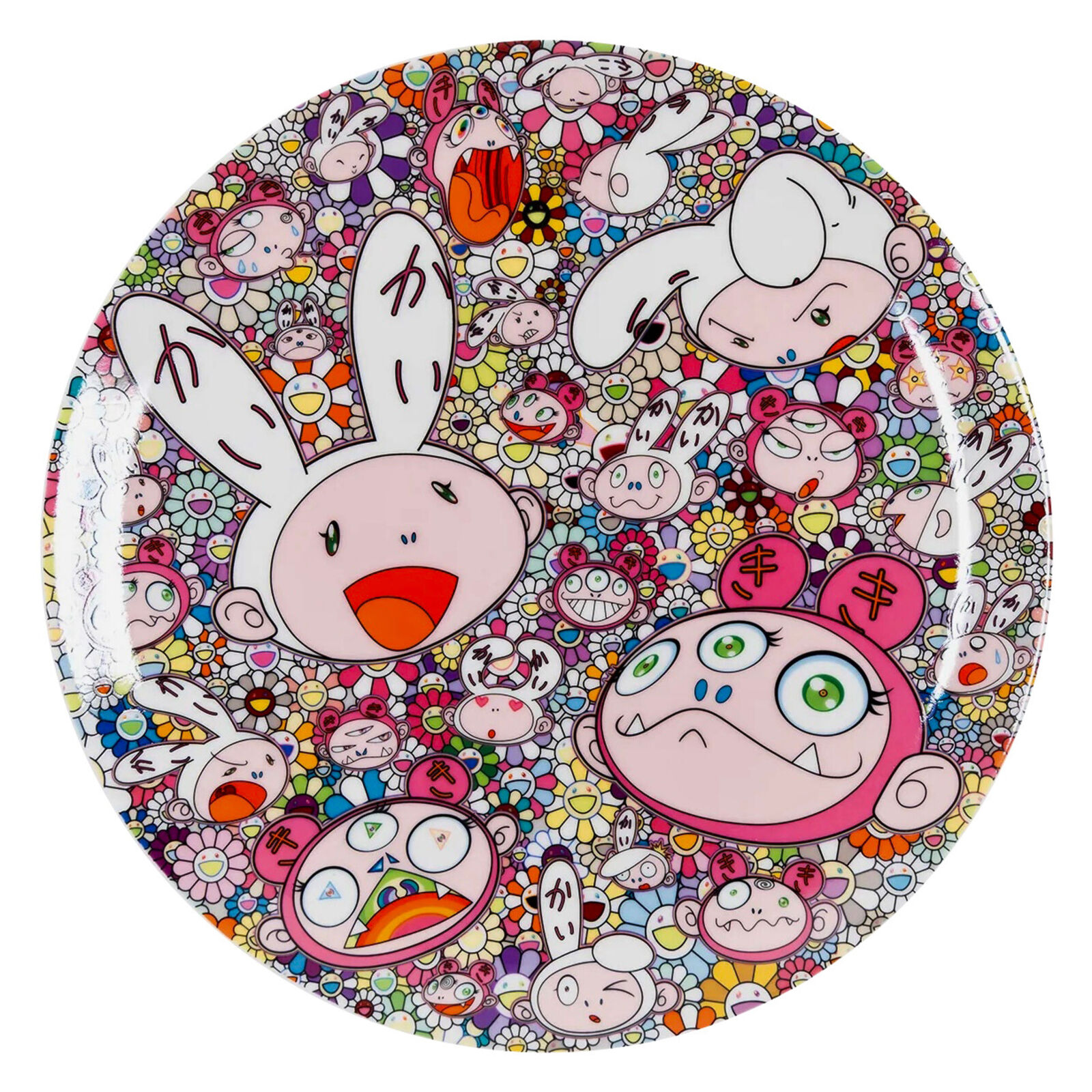 Artwork by Takashi Murakami, Kaikai & Kiki Commemorative plate, Made of Ceramic 