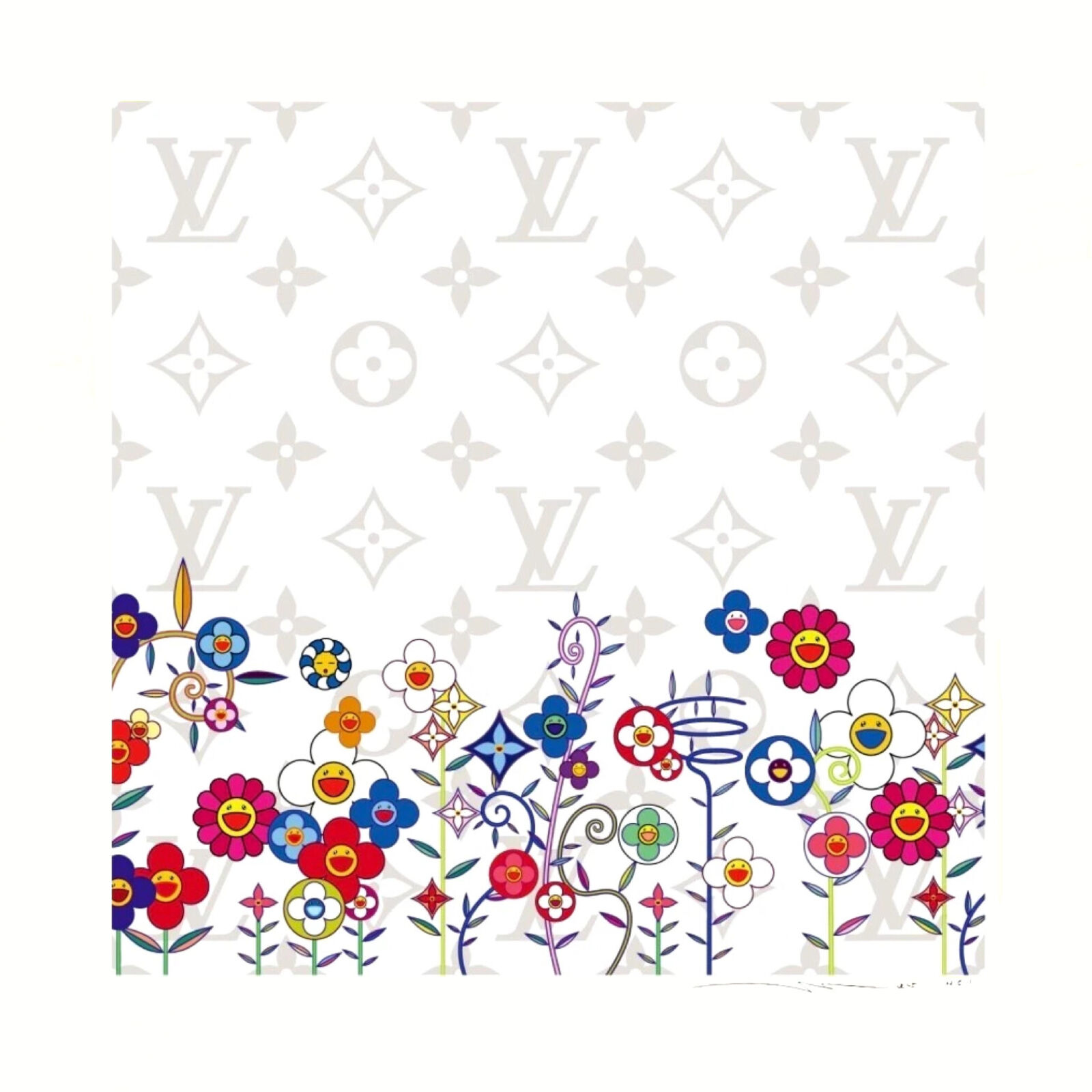 LV Flower Garden White by Takashi Murakami, 2025
