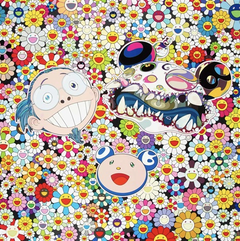 Artwork by Takashi Murakami, Me and Double-DOB, Made of 4c offset print + cold stamp + high gloss varnishing 