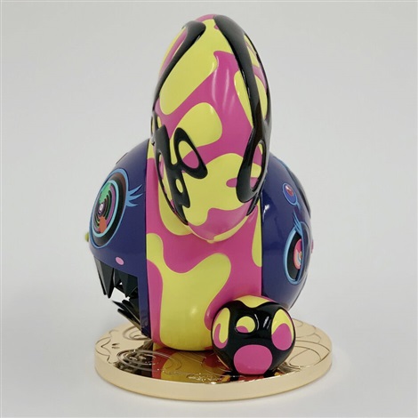 Artwork by Takashi Murakami, Melting DOB (Strange Pinky), Made of Painted Cast Vinyl 