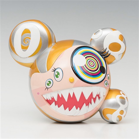 Artwork by Takashi Murakami, Mr. Dob (Gold), Made of Painted Cast Vinyl 