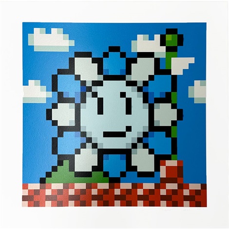 Artwork by Takashi Murakami, Murakami.Flower #0303 Super Mad Bomb Game, Made of Archival Pigment Print + Silkscreen 