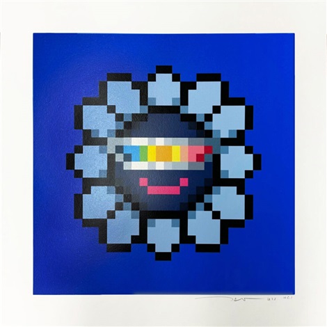 Artwork by Takashi Murakami, Murakami.Flower #0374 Rainbow Glass, Made of Archival Pigment Print + Silkscreen 