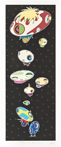 Artwork by Takashi Murakami, Mushroomers, Made of Lithograph 