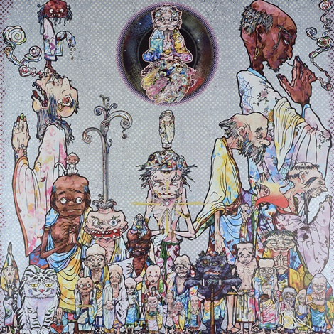 Artwork by Takashi Murakami, Phantasma, Made of 4c offset print + special silver 