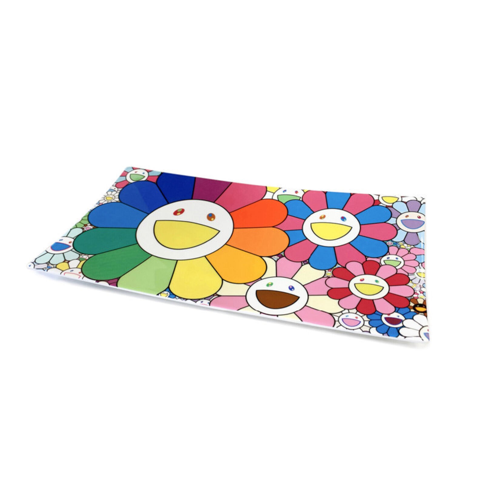 A picture of a colorful flower pattern on a white background.