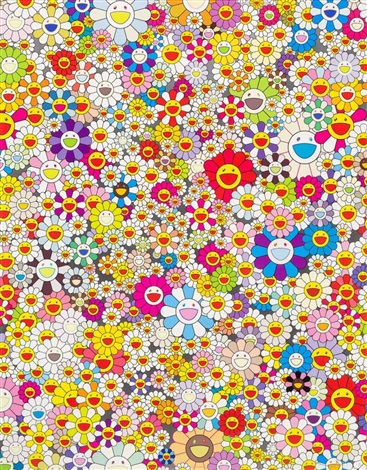 Artwork by Takashi Murakami, Poporoke Forest, Made of 4c offset print + cold stamp 