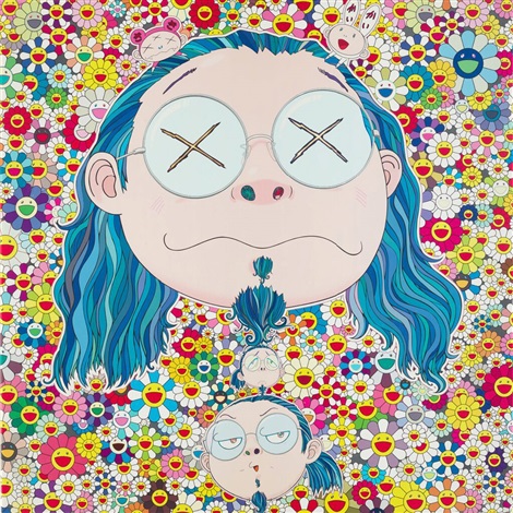 Artwork by Takashi Murakami, Self-portrait Of The Distressed Artist, Made of 4c offset print + cold stamp + high gloss varnishing 
