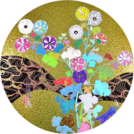 Artwork by Takashi Murakami, The Golden Age: Hokkyō Takashi, Made of Offset print + cold stamp + thick varnishing 