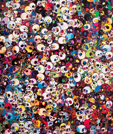 Artwork by Takashi Murakami, There Are Little People Inside Me, Made of 4c offset print + special silver + UV coat 