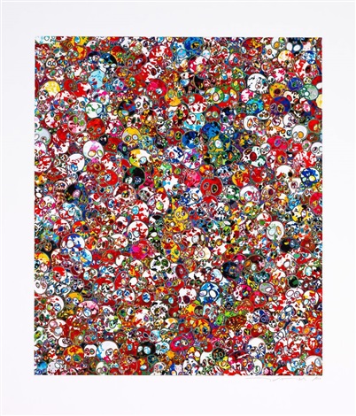 Artwork by Takashi Murakami, Untitled, Made of Archival Pigment Print on Canson Velin, Cotton Rag Paper with deckled edges 