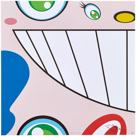Artwork by Takashi Murakami, We Are the Square Jocular Clan (2), Made of 4c offset print + special silver + high gloss varnishing 