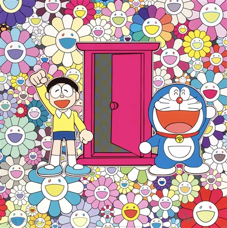 We Came to the Field of Flowers Through Anywhere Door (Dokodemo Door)! by Takashi Murakami, 2019