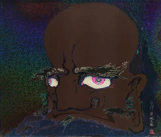 Artwork by Takashi Murakami, When robbed of four limbs, against all odds, the heart is set free., Made of 4c offset print + cold stamp + high gloss varnishing + thick varnishing 