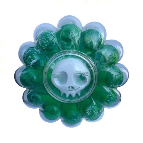 Artwork by Takashi Murakami, X-Ray Flowers (Marbled Green), Made of PVC 
