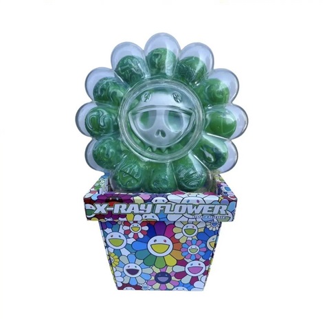 Artwork by Takashi Murakami, X-Ray Flowers (Marbled Green), Made of PVC 
