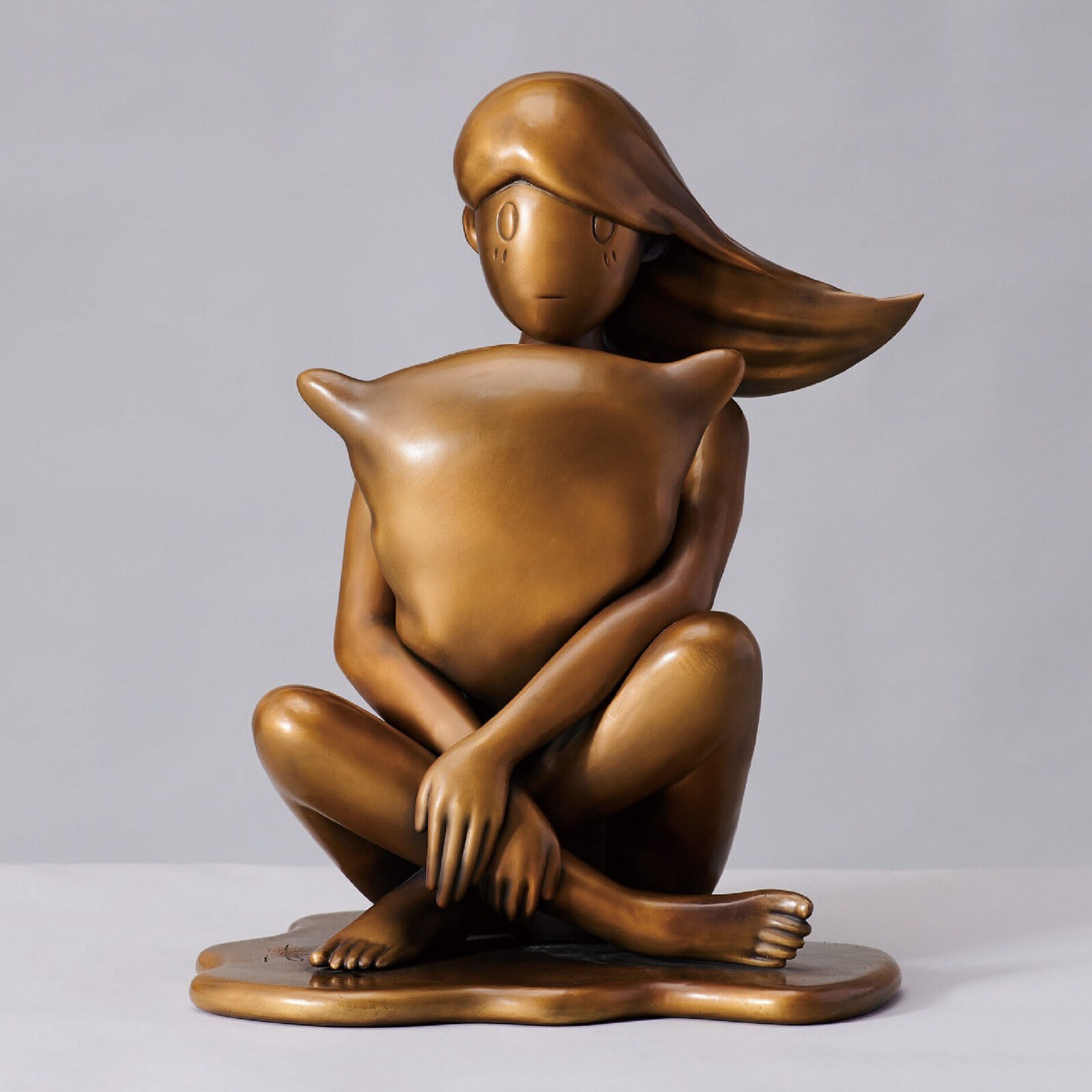 Artwork by Takeru Amano, Venus with Pillow (Gold), Made of Copper 