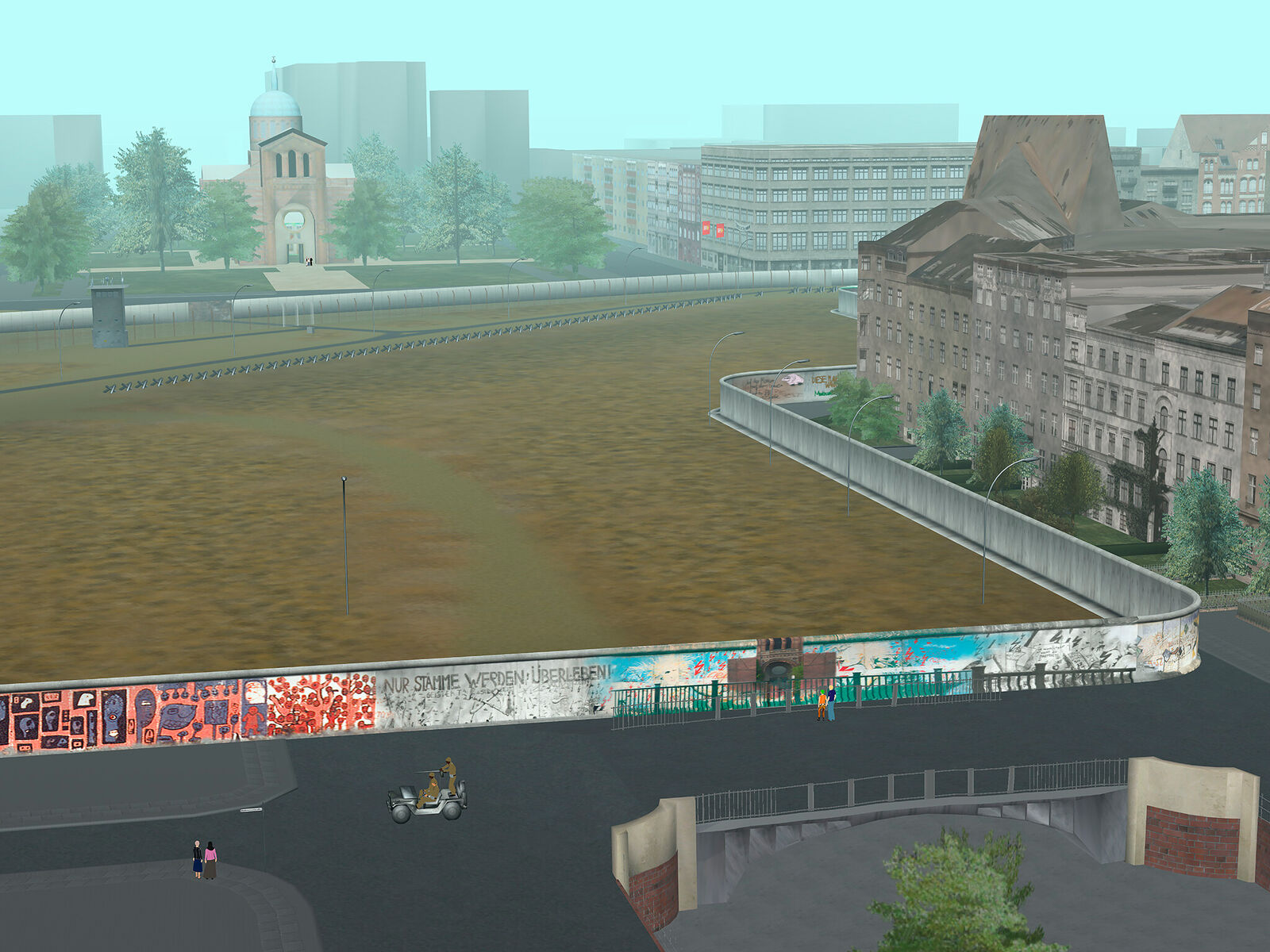 Virtual Berlin Wall by Tamiko Thiel, 2021