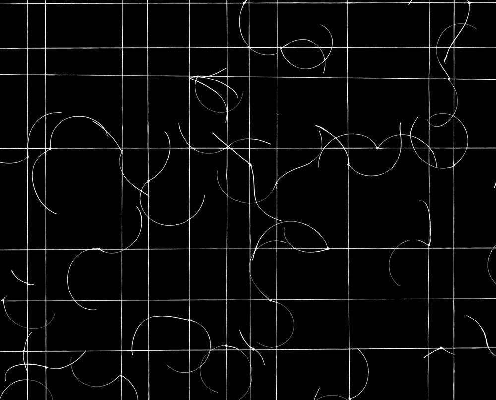 a black and white photo of a grid of squares