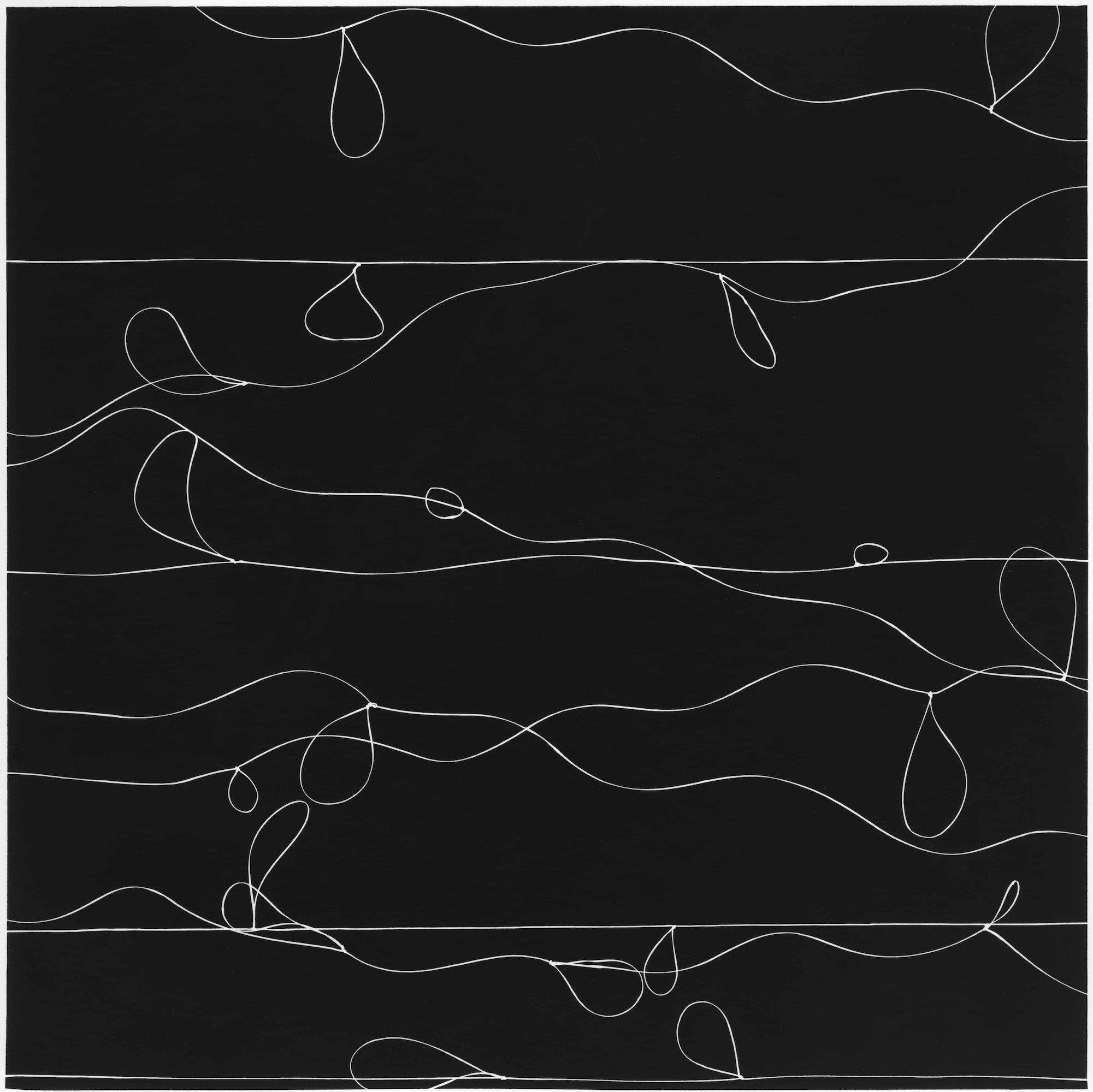 Artwork by Tenesh Webber, Loops 1, Made of Black and white photogram 