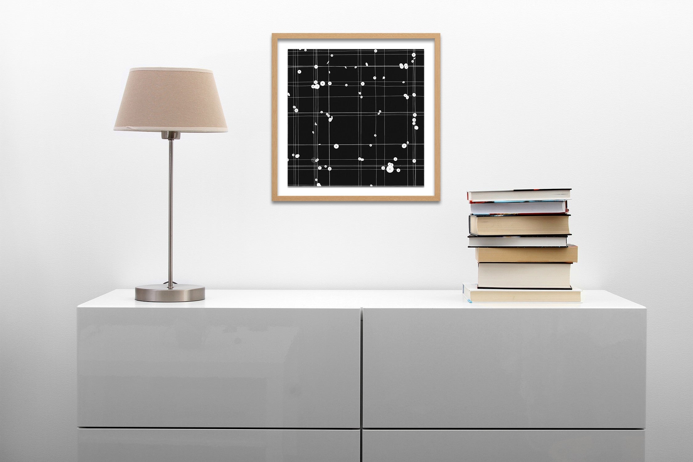 Artwork by Tenesh Webber, Mid Point 2, Made of Black and white photogram 