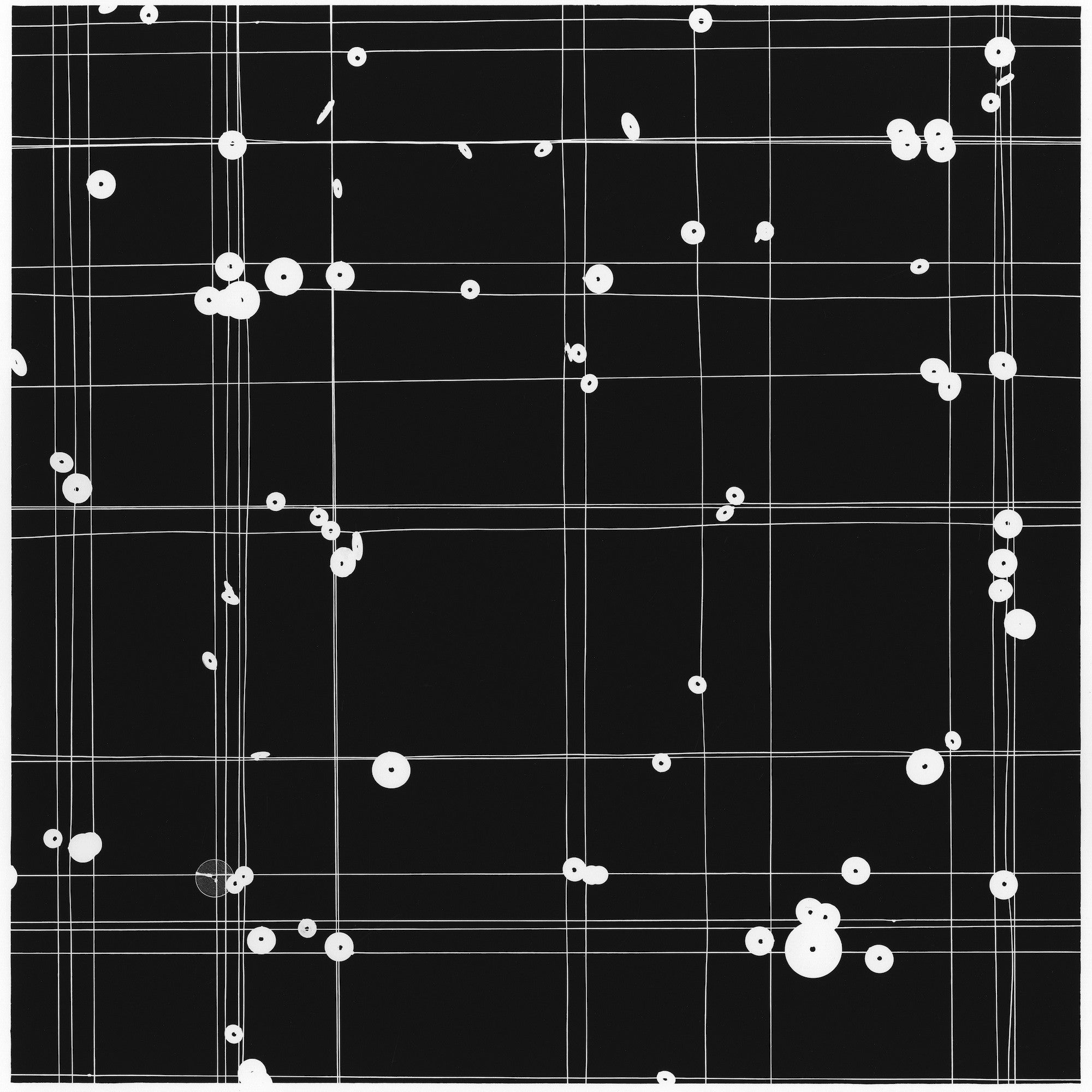 Artwork by Tenesh Webber, Mid Point 2, Made of Black and white photogram 