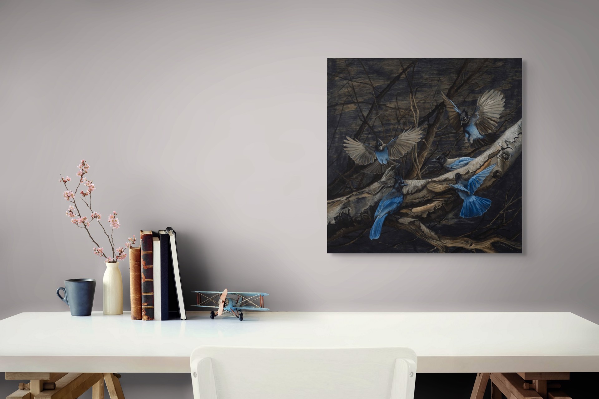 Stellar Jays on Birch