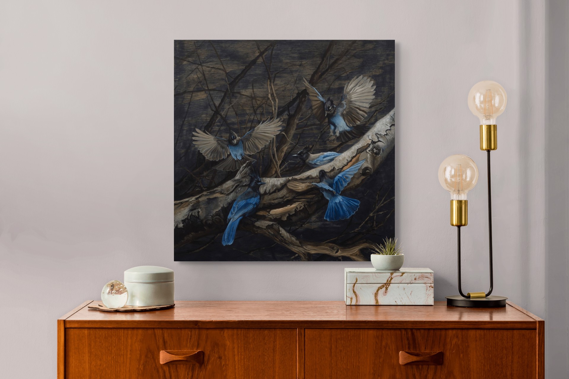 Stellar Jays on Birch
