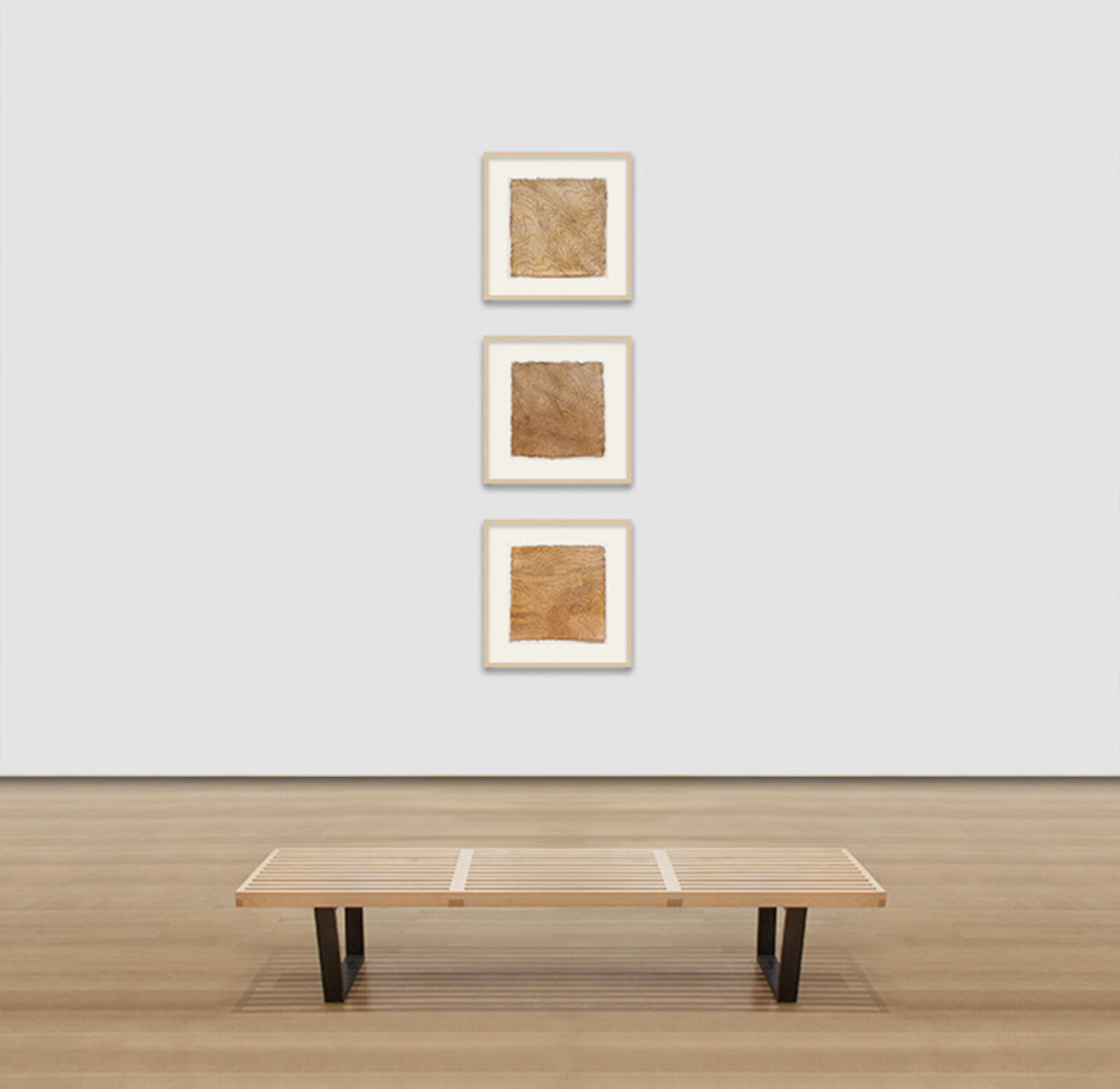 Artwork by Tessa Grundon, Contour Series - Wave Hill, Made of Wax and Earth on Handmade Paper 