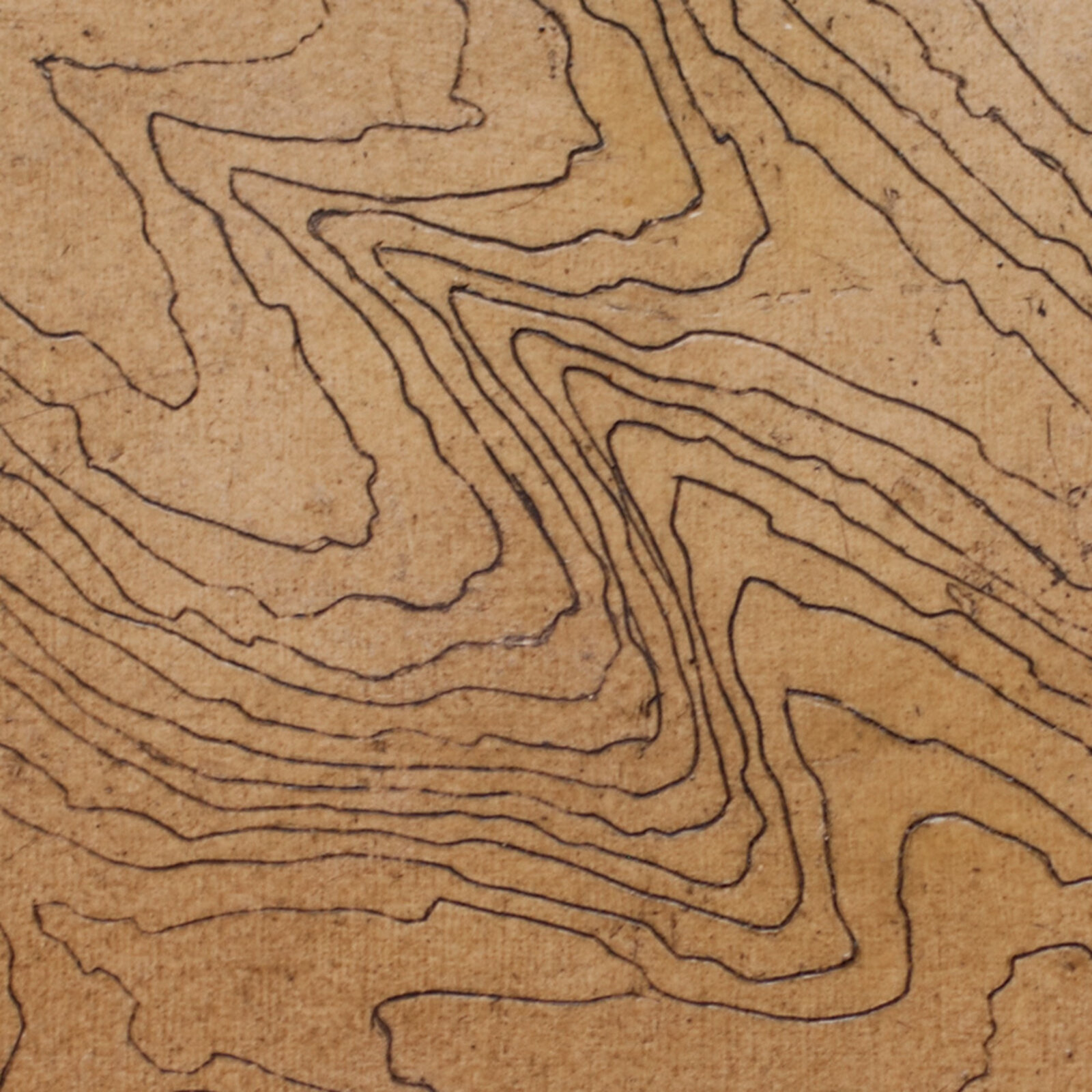 Artwork by Tessa Grundon, Contour Series - Wave Hill, Made of Wax and Earth on Handmade Paper 