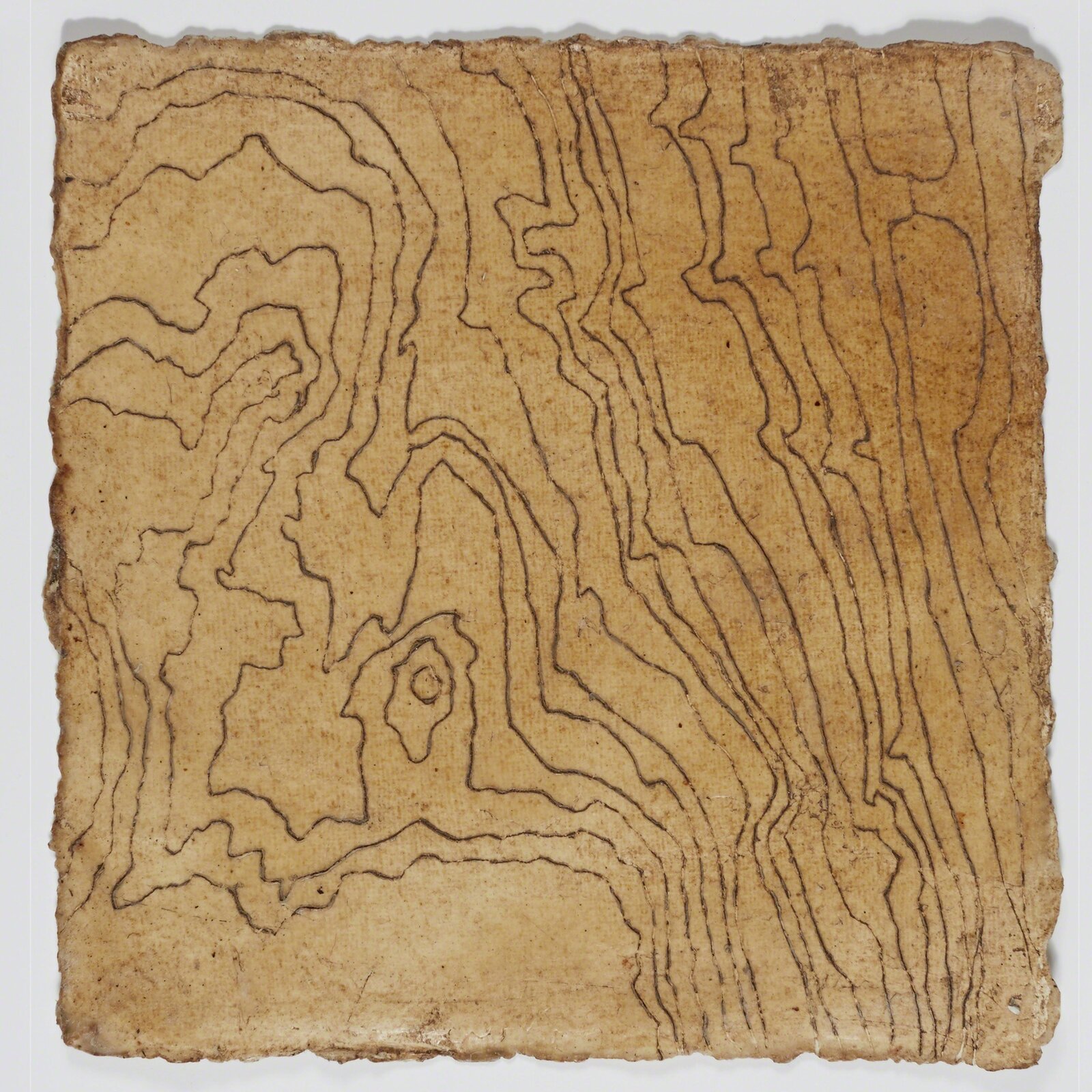 Artwork by Tessa Grundon, Wave Hill - Contours in 16 Parts, Made of Hand Made Paper, Wax, Earths 