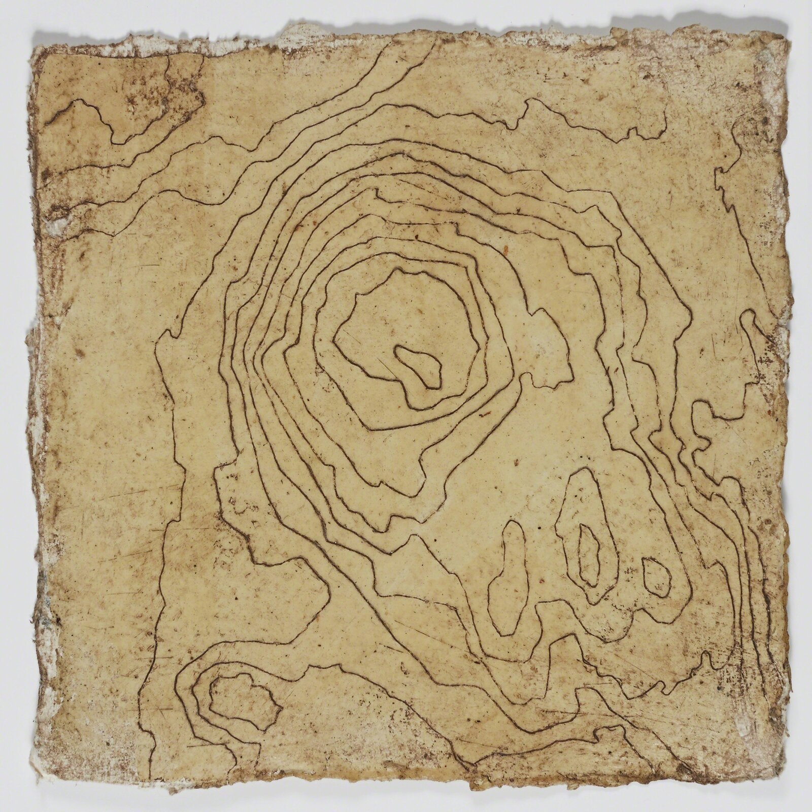 Artwork by Tessa Grundon, Wave Hill - Contours in 16 Parts, Made of Hand Made Paper, Wax, Earths 