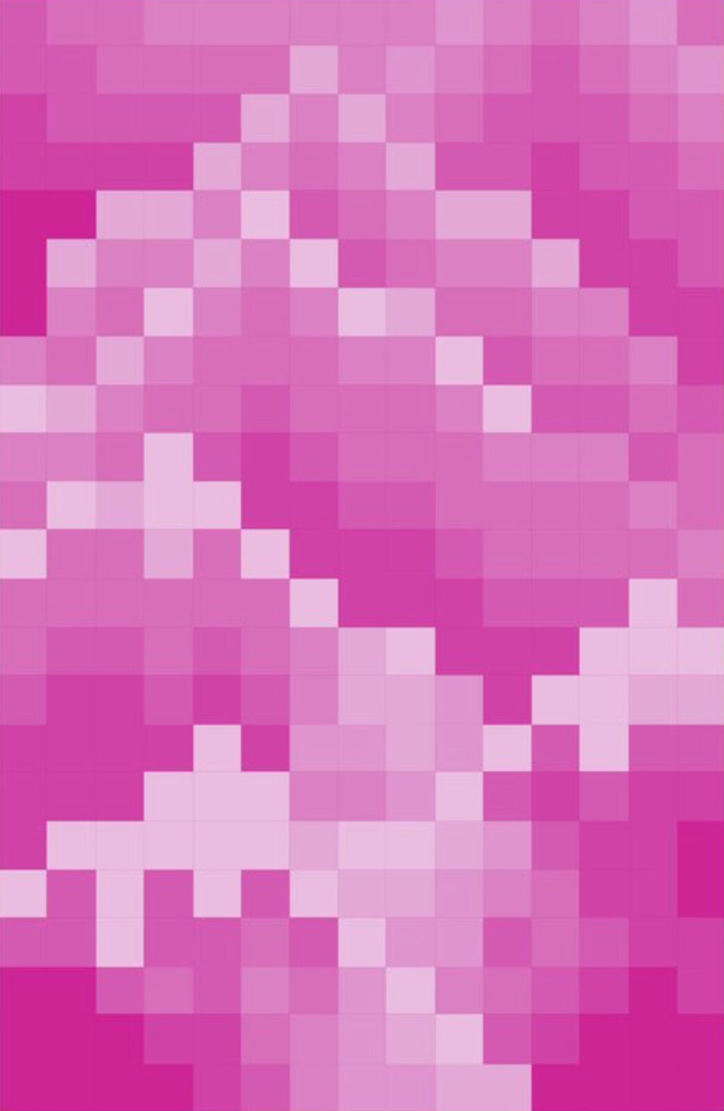 a pink background with squares of different sizes
