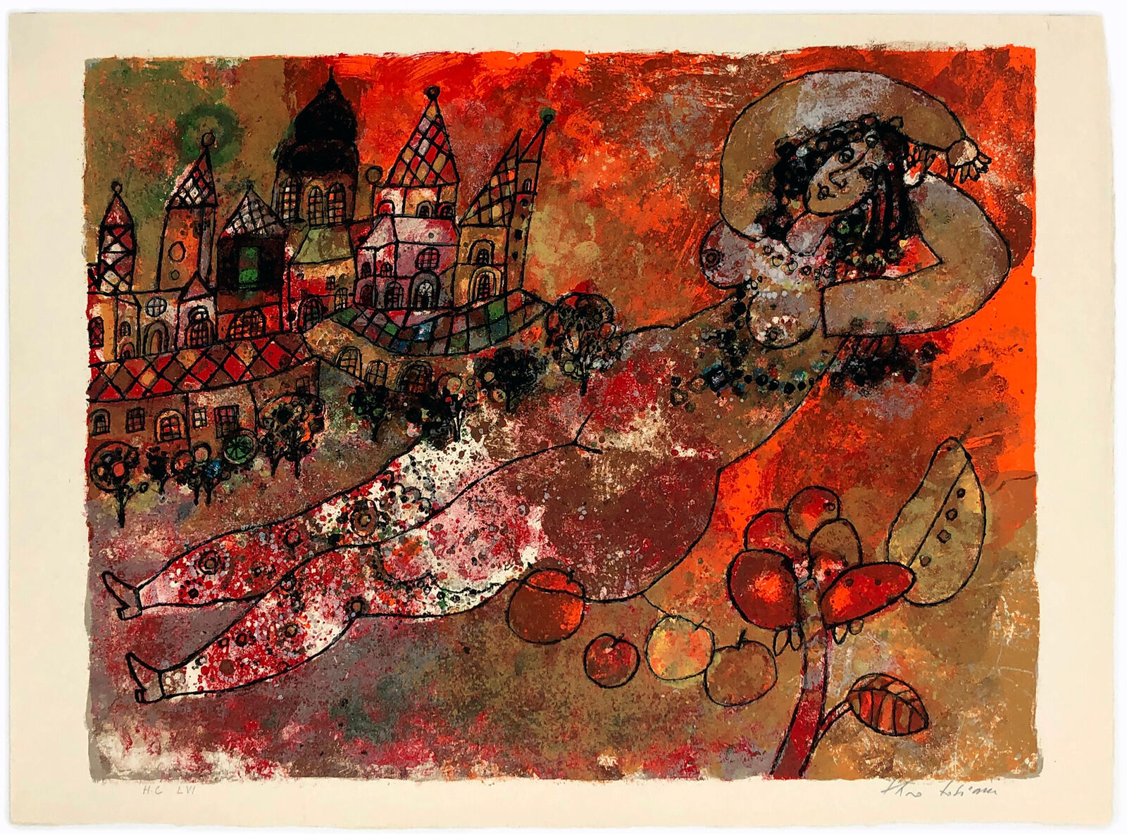 Untitled, from The Song of Songs of King Solomon (hand signed lithograph) by Théo Tobiasse, 1975