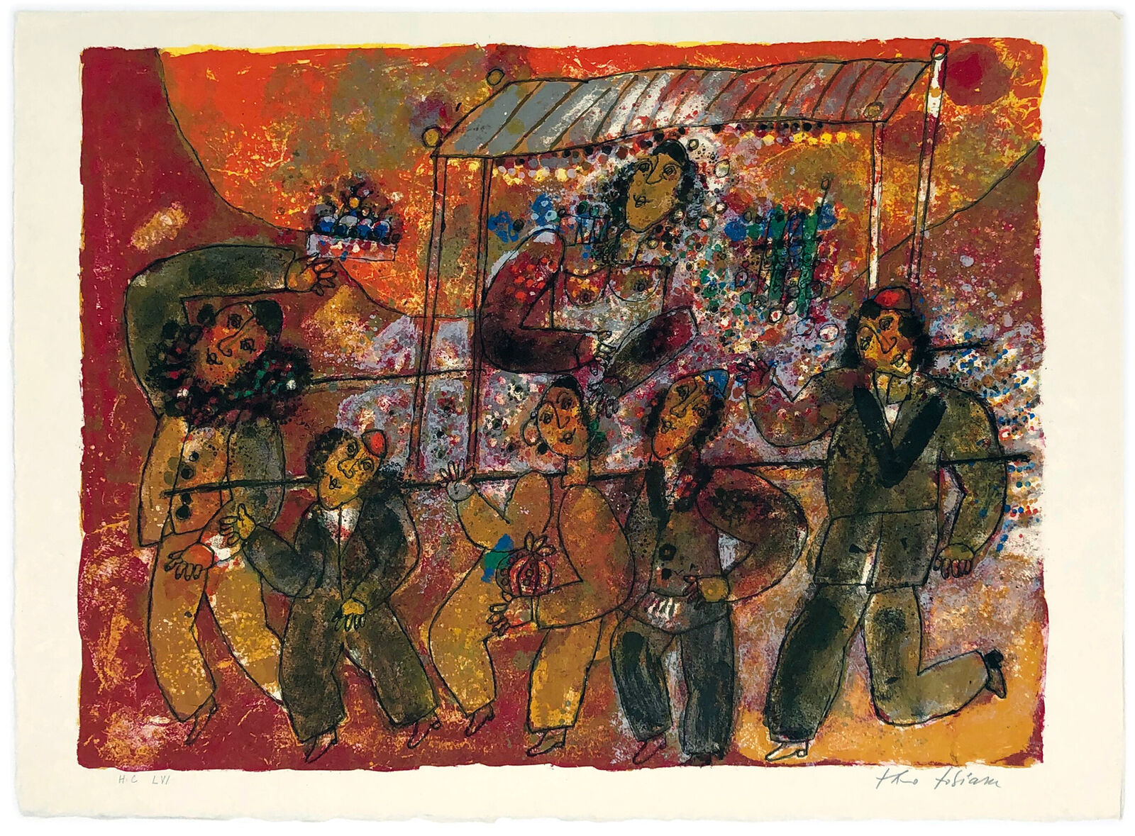 Untitled, from The Song of Songs of King Solomon (hand signed lithograph) by Théo Tobiasse, 1975