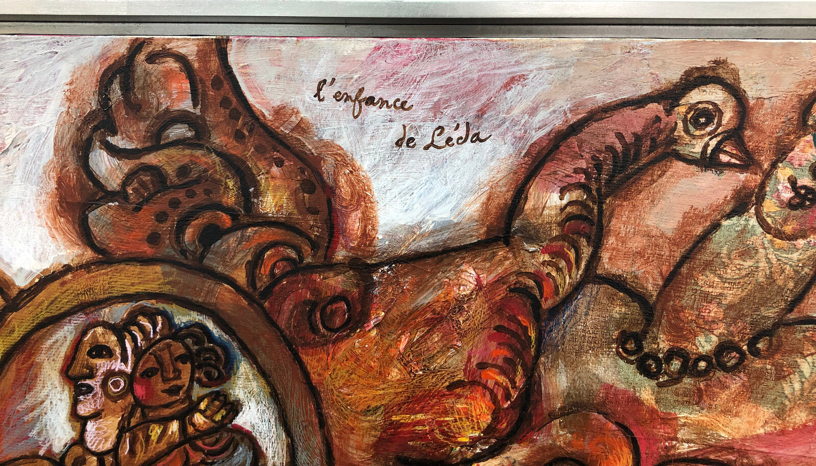 A painting of a woman holding a mirror in her hand.