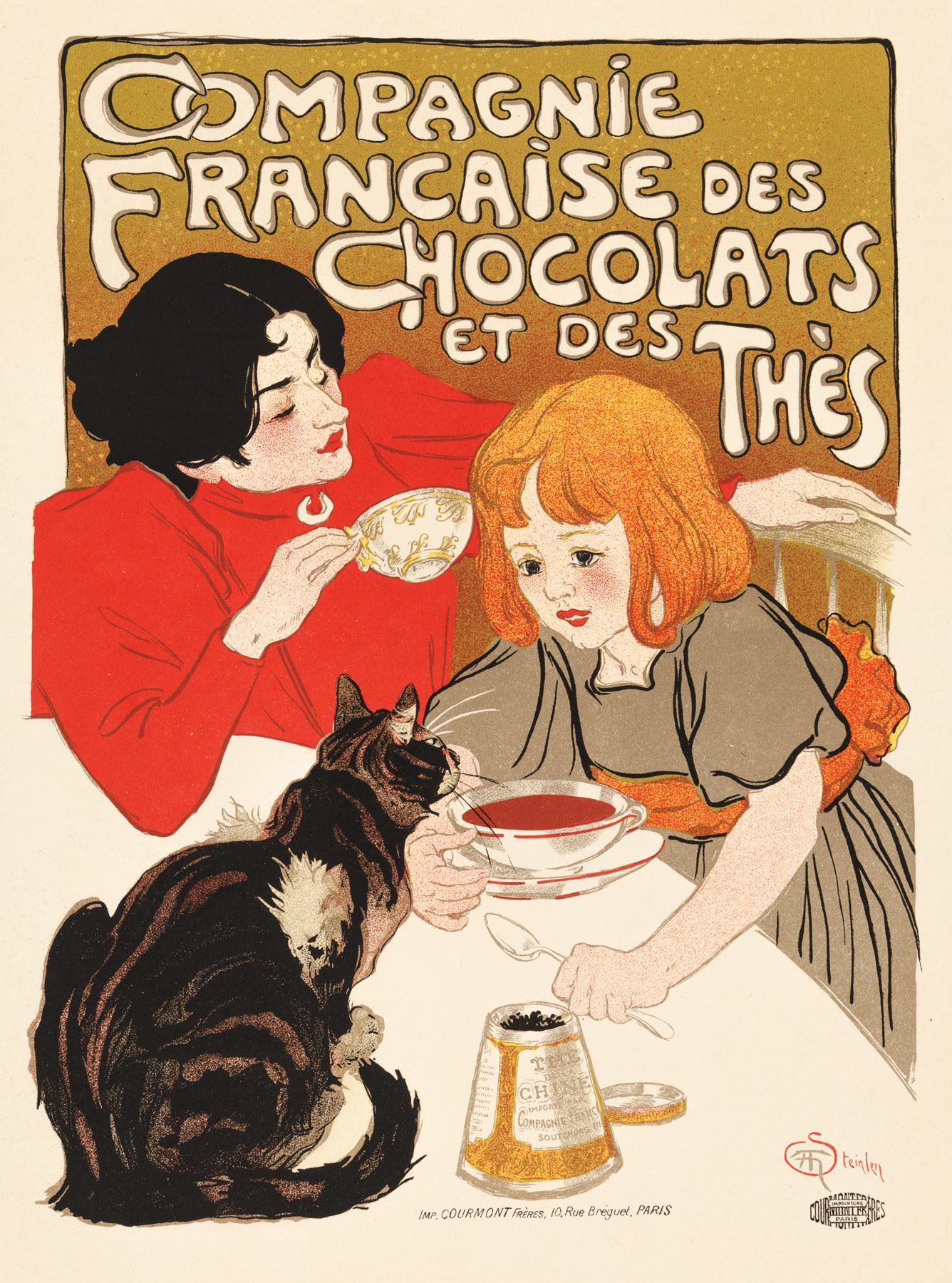 Compagnie Française Des Chocolats Et Des Thès by Théophile Alexandre Steinlen, 1899